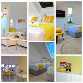 HAPPY HOMES YELLOW - Up to 8 - Küche - W-LAN - Netflix - Honig - Badewanne